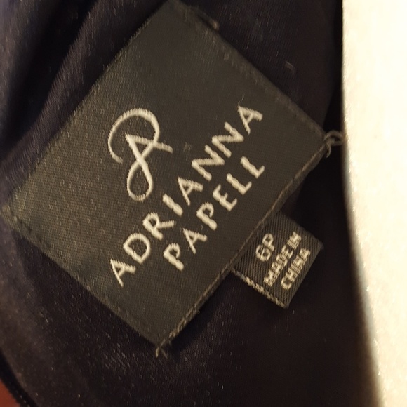 Adrianna Papell Navy Lace Sheath Dress Size 6P - Picture 3 of 7